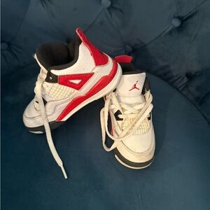 Jordan Kids Sneakers - White, Red, and Black